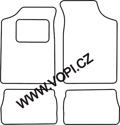 Textil-Autoteppiche Citroen Saxo 1996 -07/ 2000 Carfit (806)